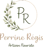 Logo floral Perrine Régis, artisan fleuriste